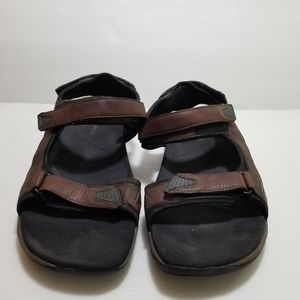 Merrell Men Sandals Brown Leather Size 12